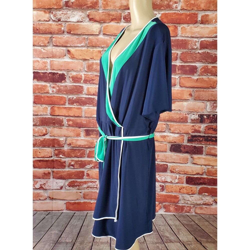 NY Collection Faux Wrap Dress Size 2XP NWT - Picture 3 of 4